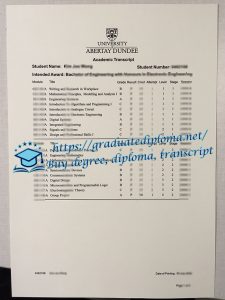 Abertay University transcript