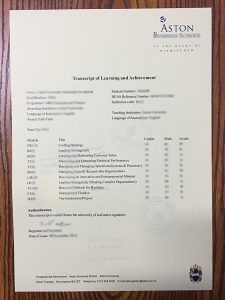 Aston University transcript