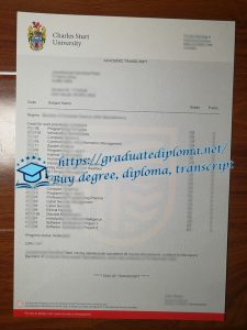 Charles Sturt University transcript