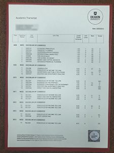 Deakin University transcript
