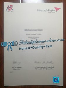 Edinburgh Napier University diploma