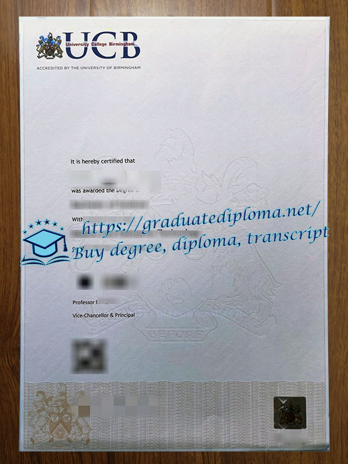 University College Birmingham diploma