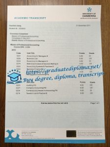 University of Canberra transcript