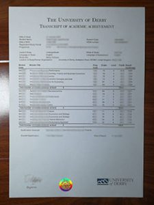 University of Derby transcript