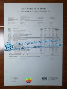 University of Derby transcript