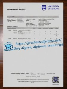 University of Dundee transcript