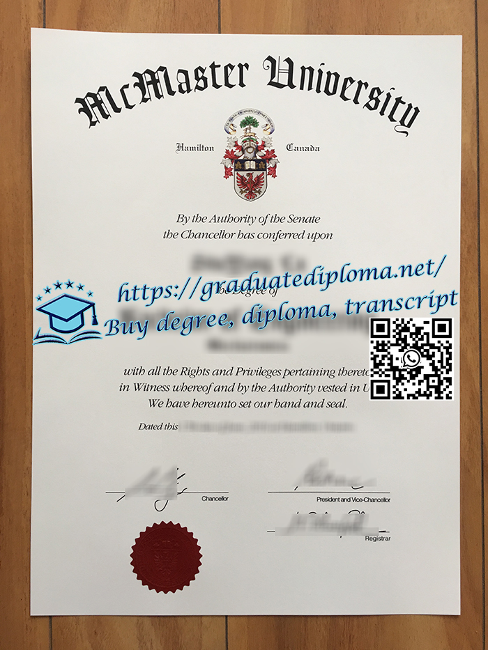 McMaster University diploma