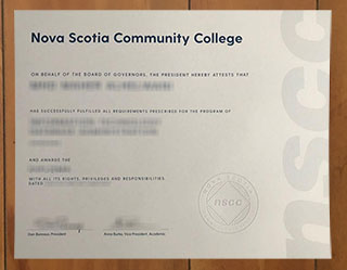 Nova Scotia Community College certificate