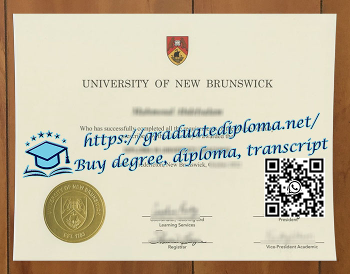 University of New Brunswick diploma