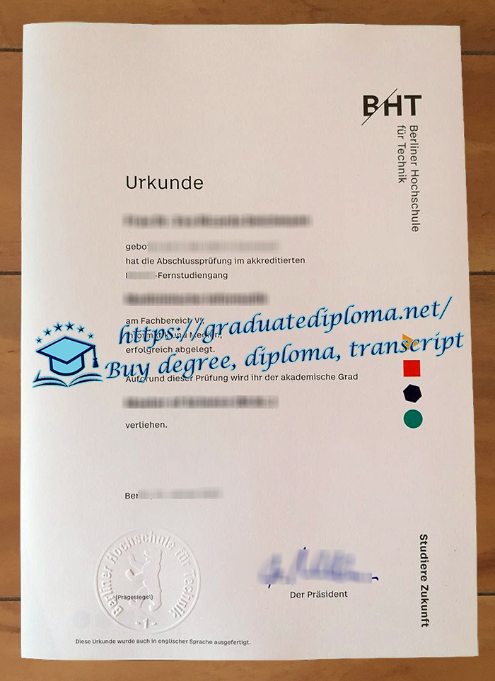 Berliner Hochschule für Technik diploma