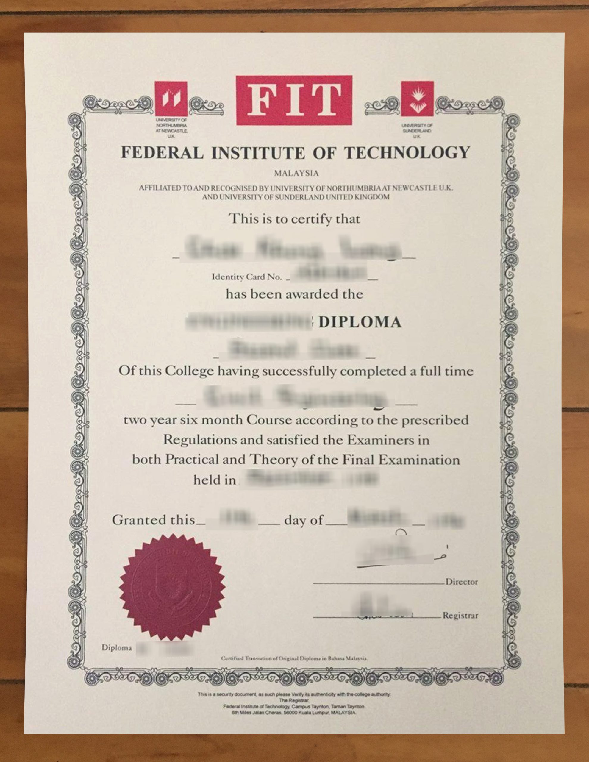 FIT diploma