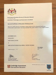 GCE O Level Certificate