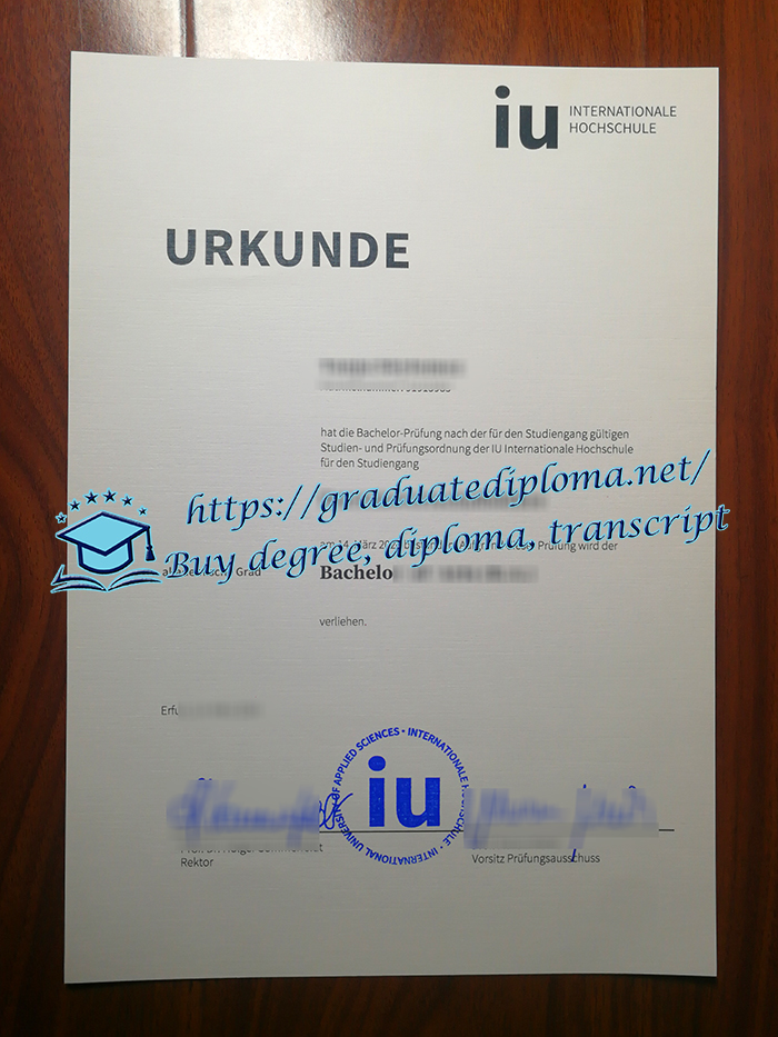 IU Internationale Hochschule diploma