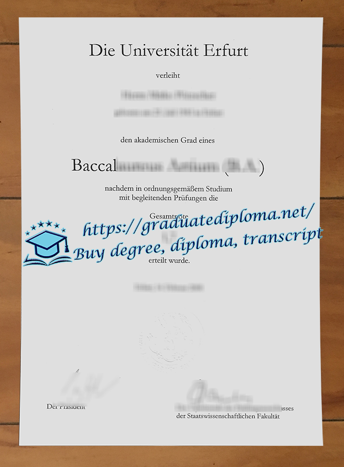 Universität Erfurt diploma