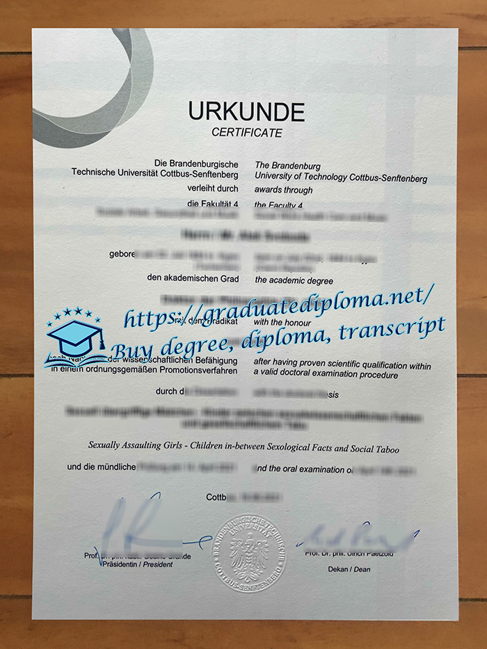 Brandenburgische Technische Universität diploma