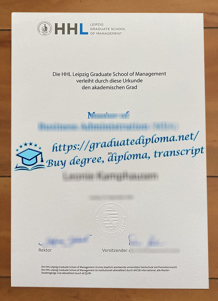 HHL Leipzig Graduate School of Management diploma