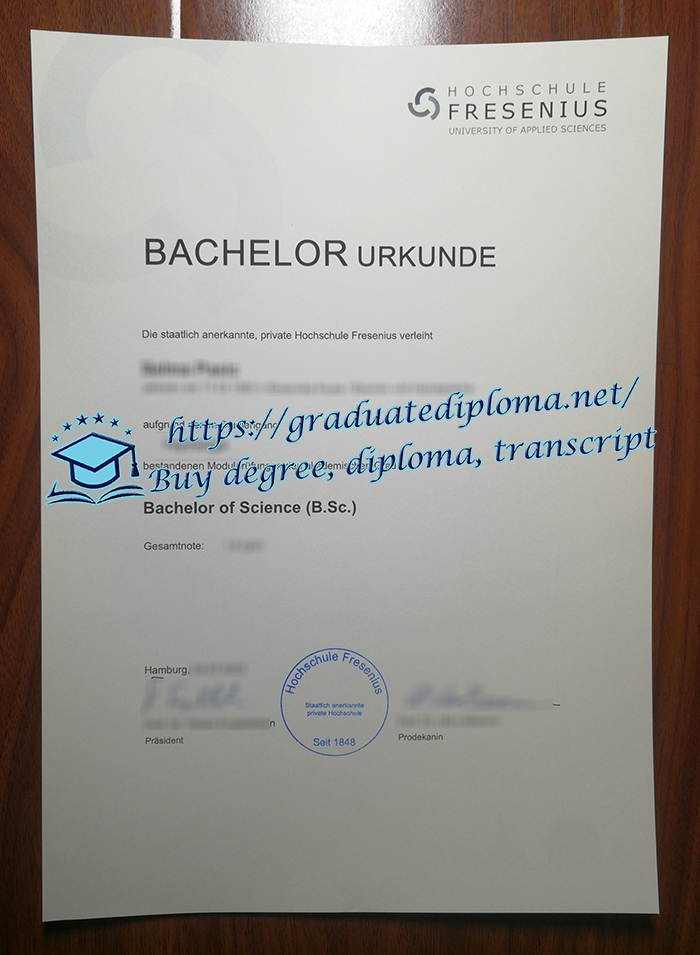Hochschule Fresenius diploma