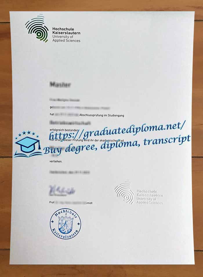 Hochschule Kaiserslautern diploma
