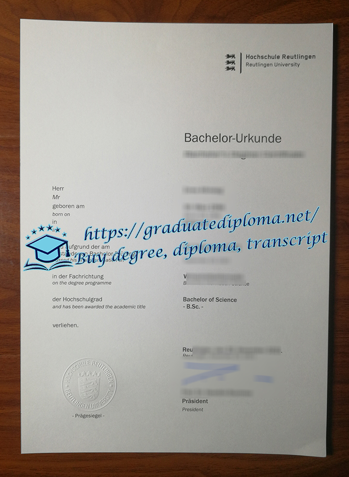 Hochschule Reutlingen diploma