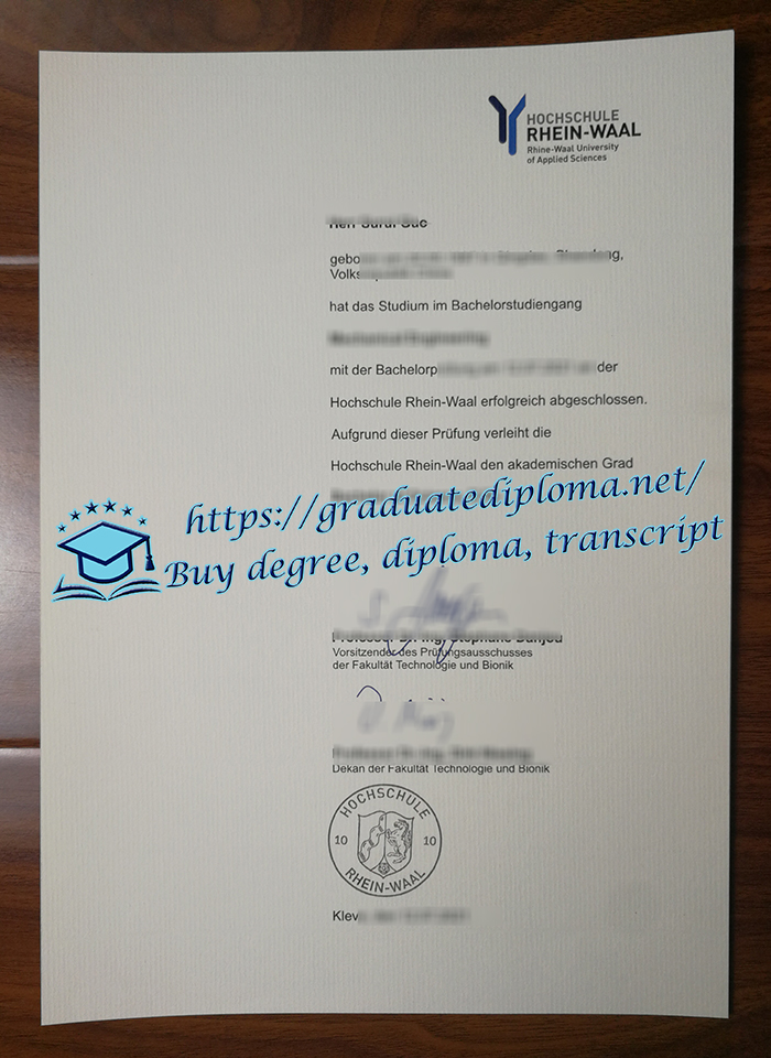 Hochschule Rhein-Waal diploma