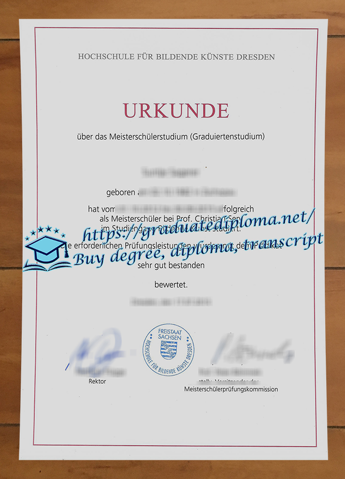 Hochschule für Bildende Künste Dresden diploma