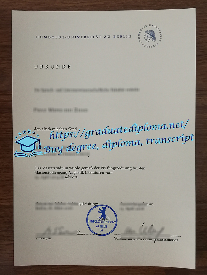 Humboldt-Universität zu Berlin diploma