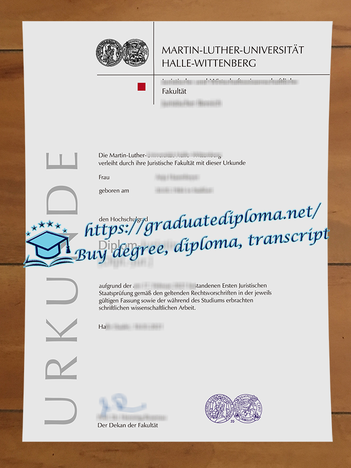 Martin-Luther-Universität Halle-Wittenberg diploma