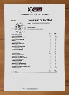 Otto-von-Guericke-University Magdeburg transcript