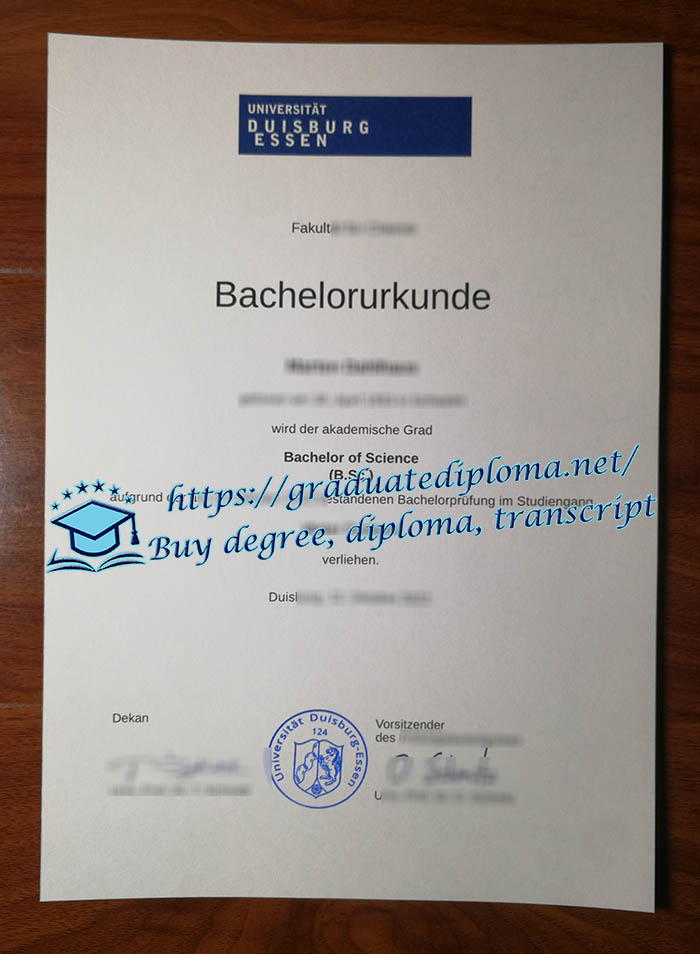 Universität Duisburg-Essen diploma