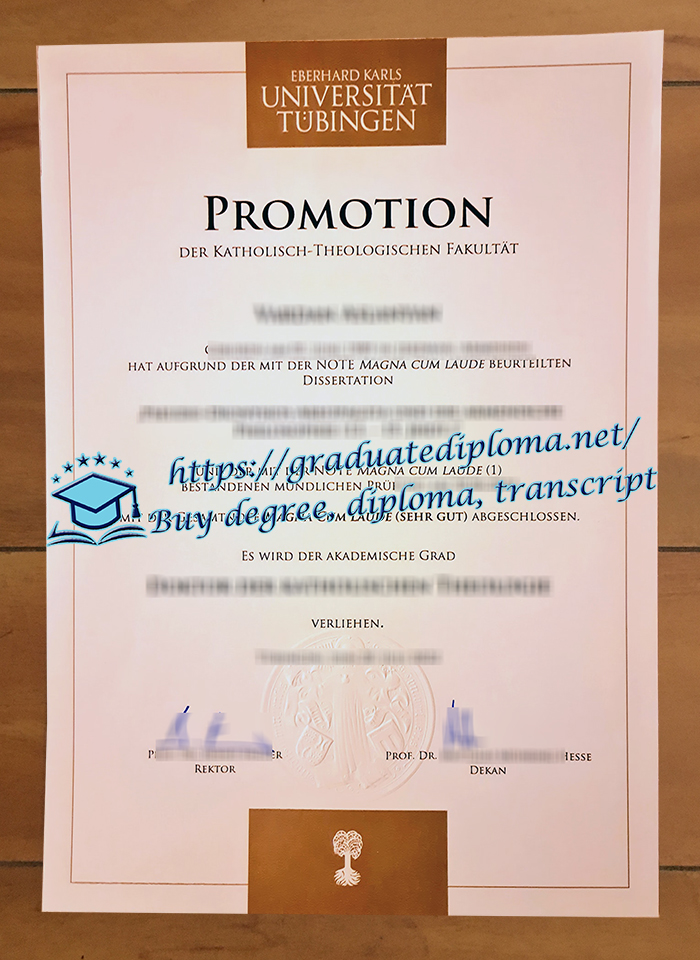Universität Tübingen diploma