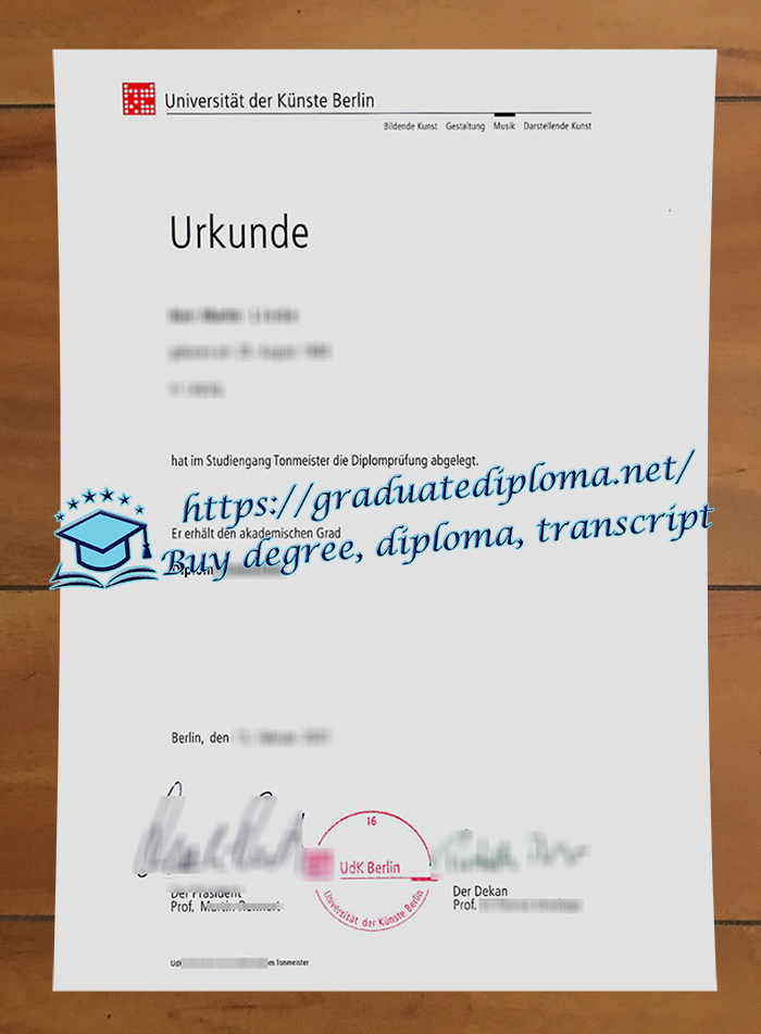 Universität der Künste Berlin diploma