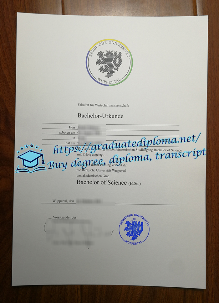 Bergische Universität Wuppertal diploma