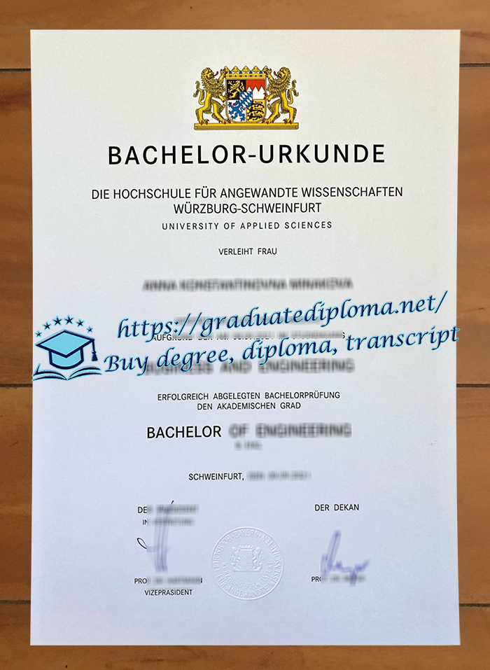 Hochschule für Angewandte Wissenschaften Würzburg-Schweinfurt diploma