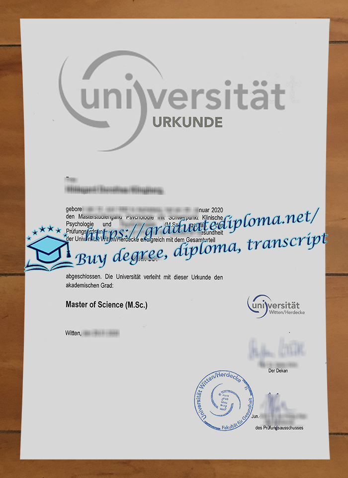 Universität Witten-Herdecke diploma
