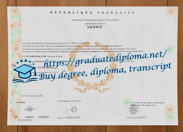 Université Paris 12 diploma
