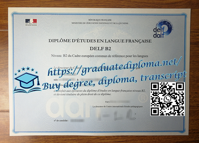 DELF B2 certificate