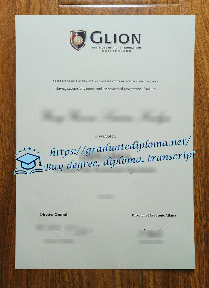 Glion Institute of Higher Education diploma