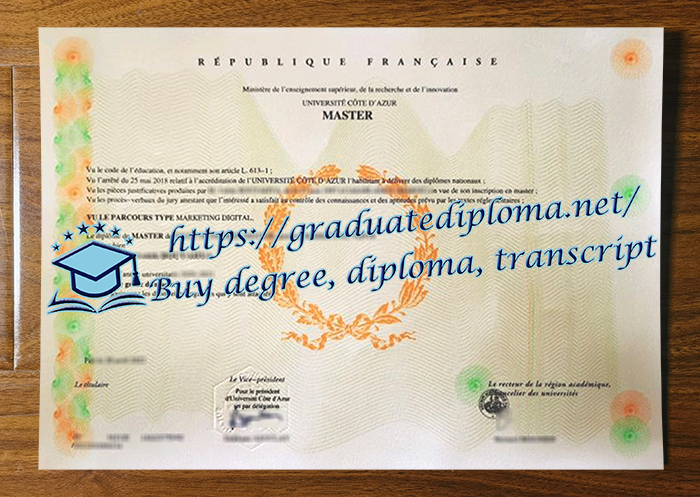 Université Côte d'Azur diploma