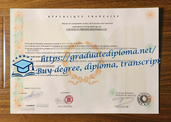 Université Savoie Mont Blanc diploma