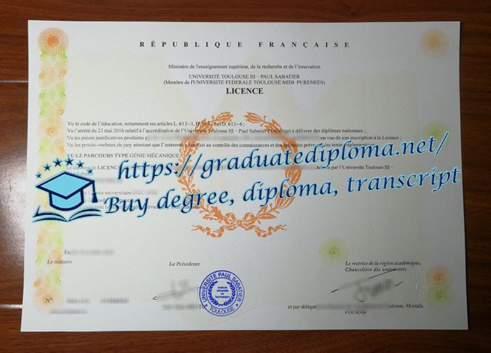 Université Toulouse III - Paul Sabatier diploma