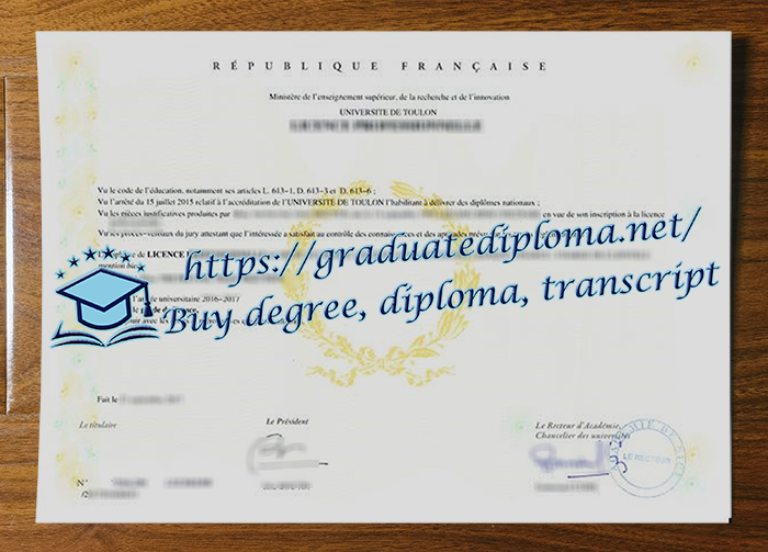 Université de Toulon diploma