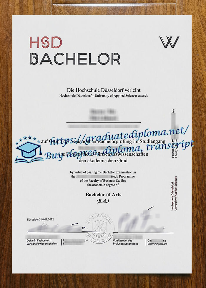 Hochschule Düsseldorf diploma