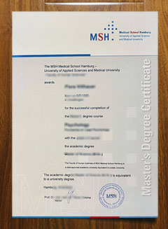 MSH Medical School Hamburg degree