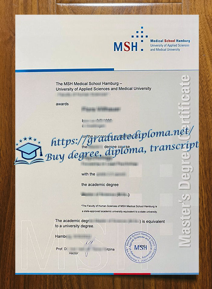 MSH Medical School Hamburg diploma