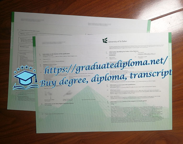 University of St. Gallen transcript