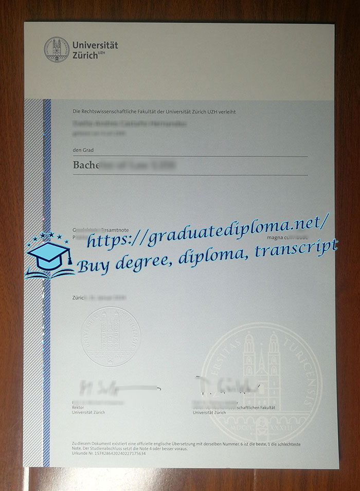 Universität Zürich diploma