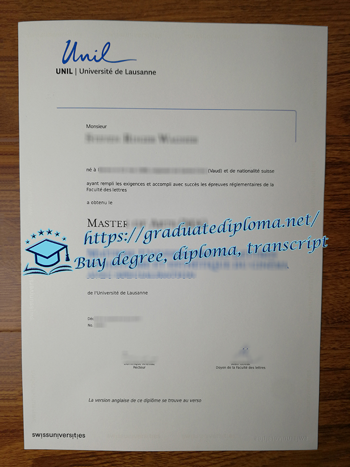 Université de Lausanne diploma