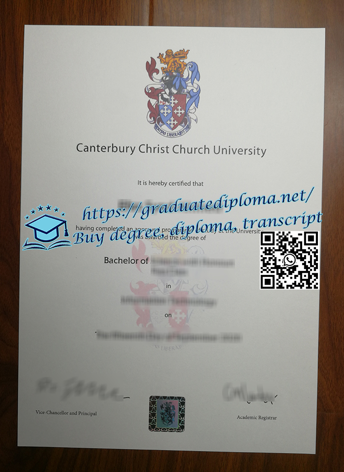 Canterbury Christ Church University diploma