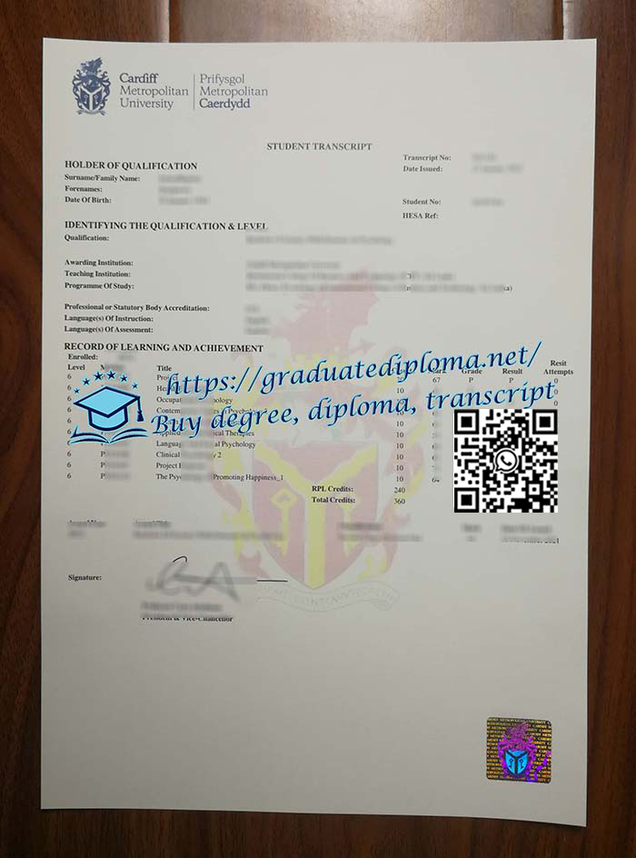 Cardiff-Metropolitan-University-transcript
