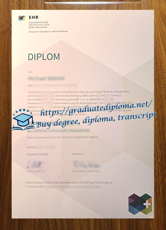 Eidgenössische Hochschule für Berufsbildung diploma